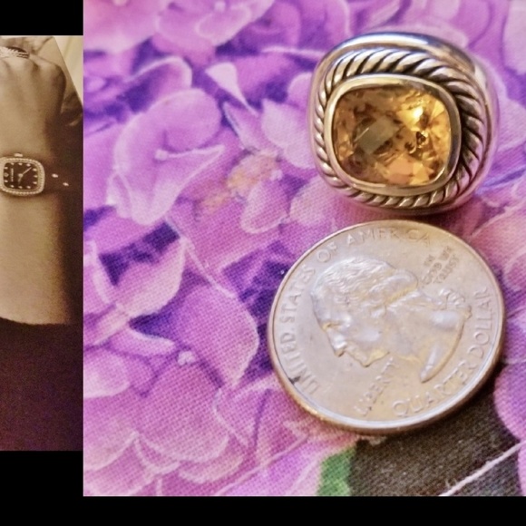 David Yurnan 925/14K Citrine Large Albion Earrings - Picture 7 of 8